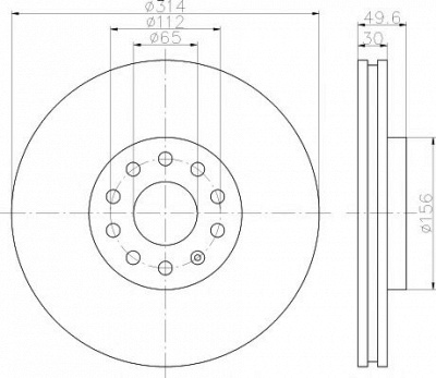 HELLA PAGID 8dd355117791 -  Тормозной диск
